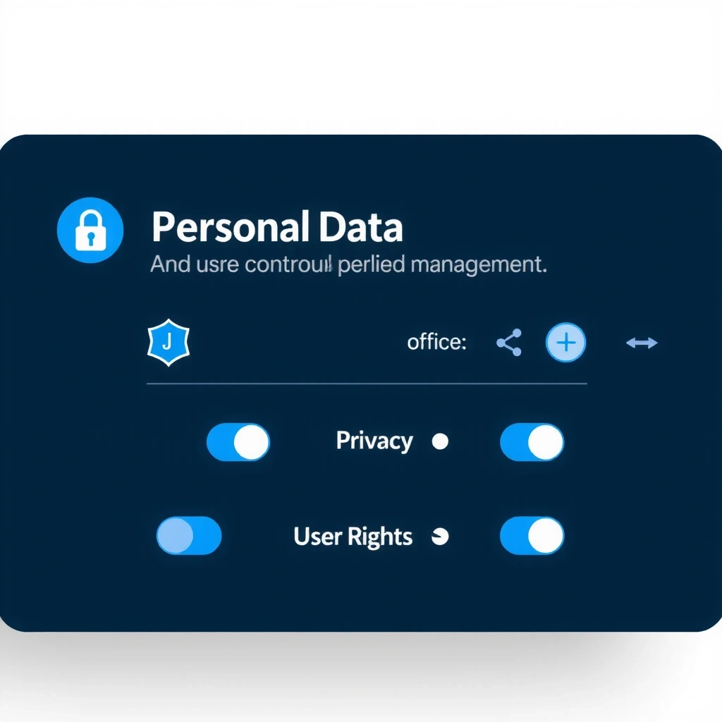 Usuario controlando sus datos personales y privacidad